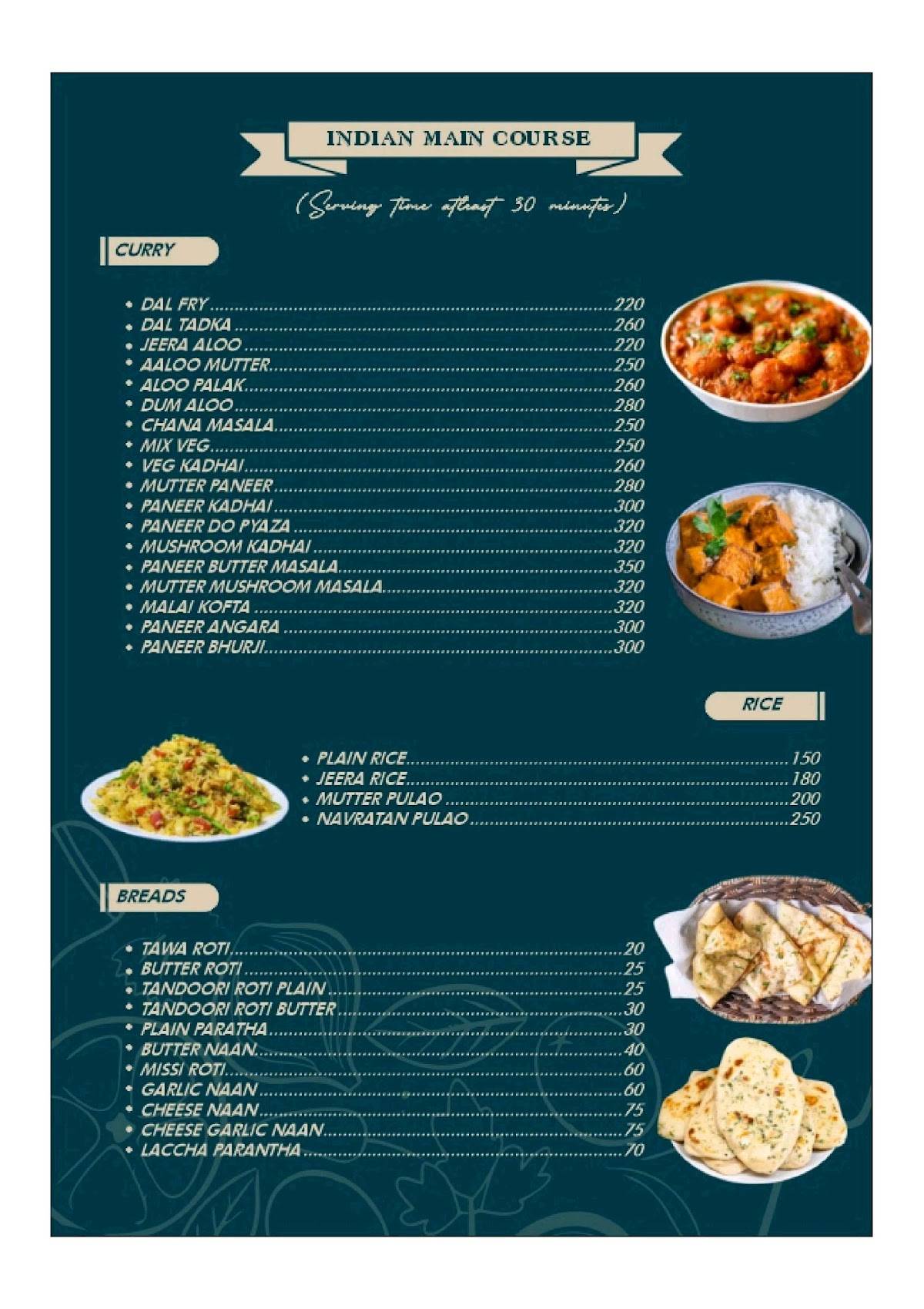 Brew tale cafe menu