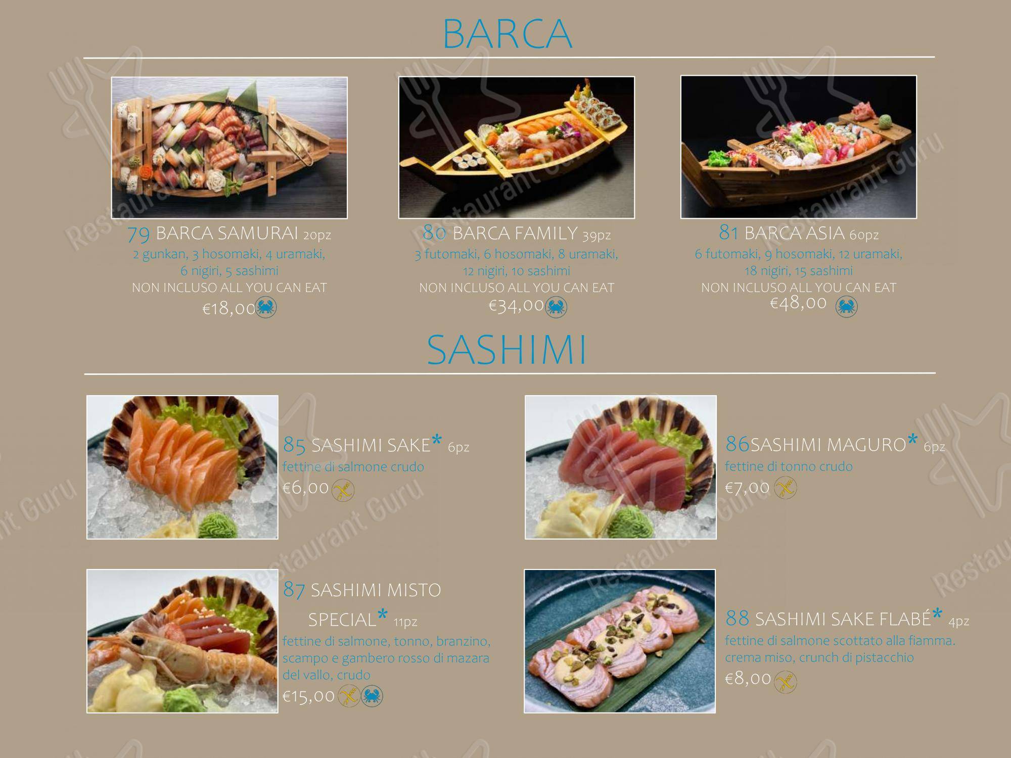 Menu per Ristorante Asia ristorante