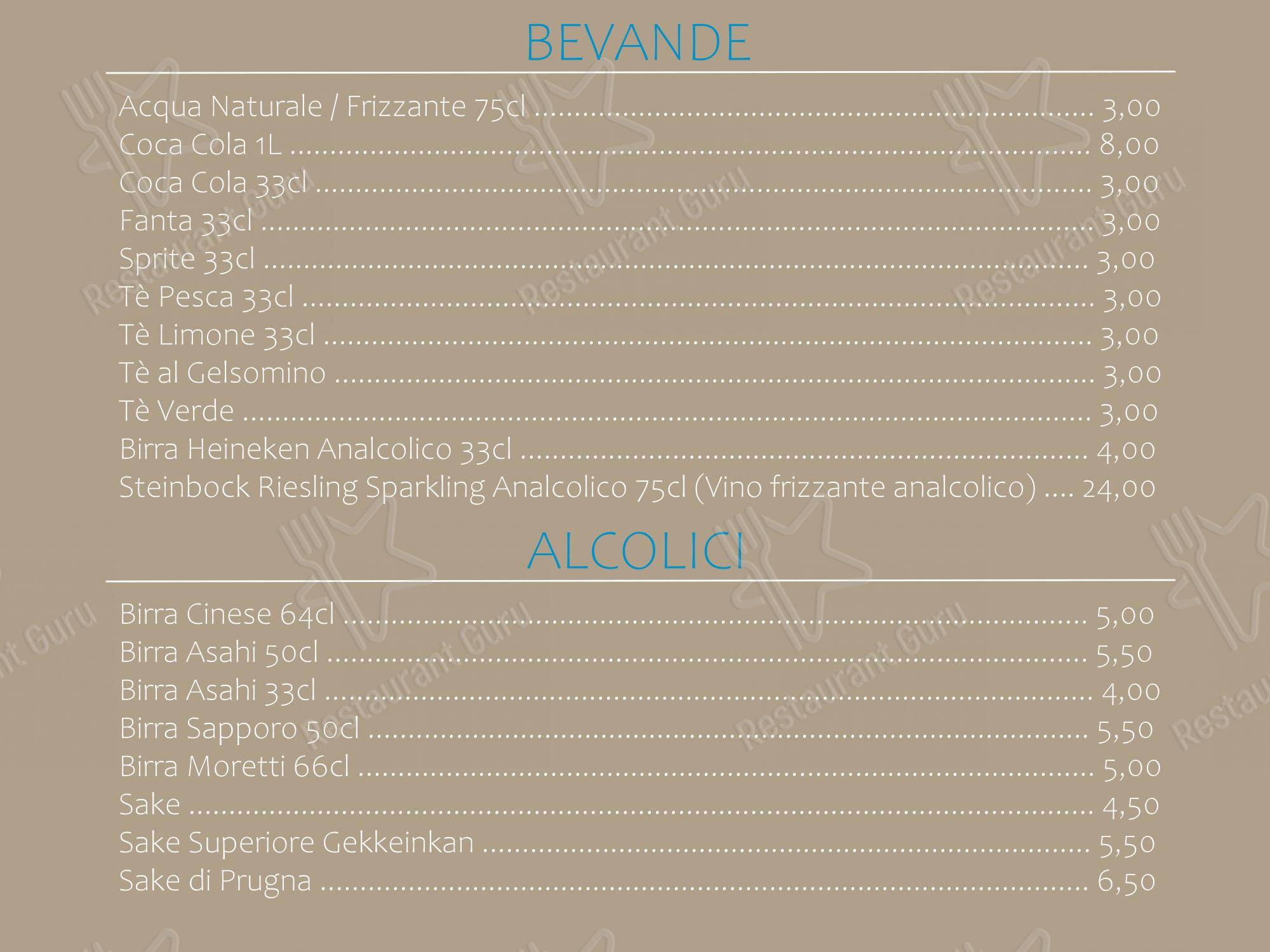 Menu per Ristorante Asia in Jesi