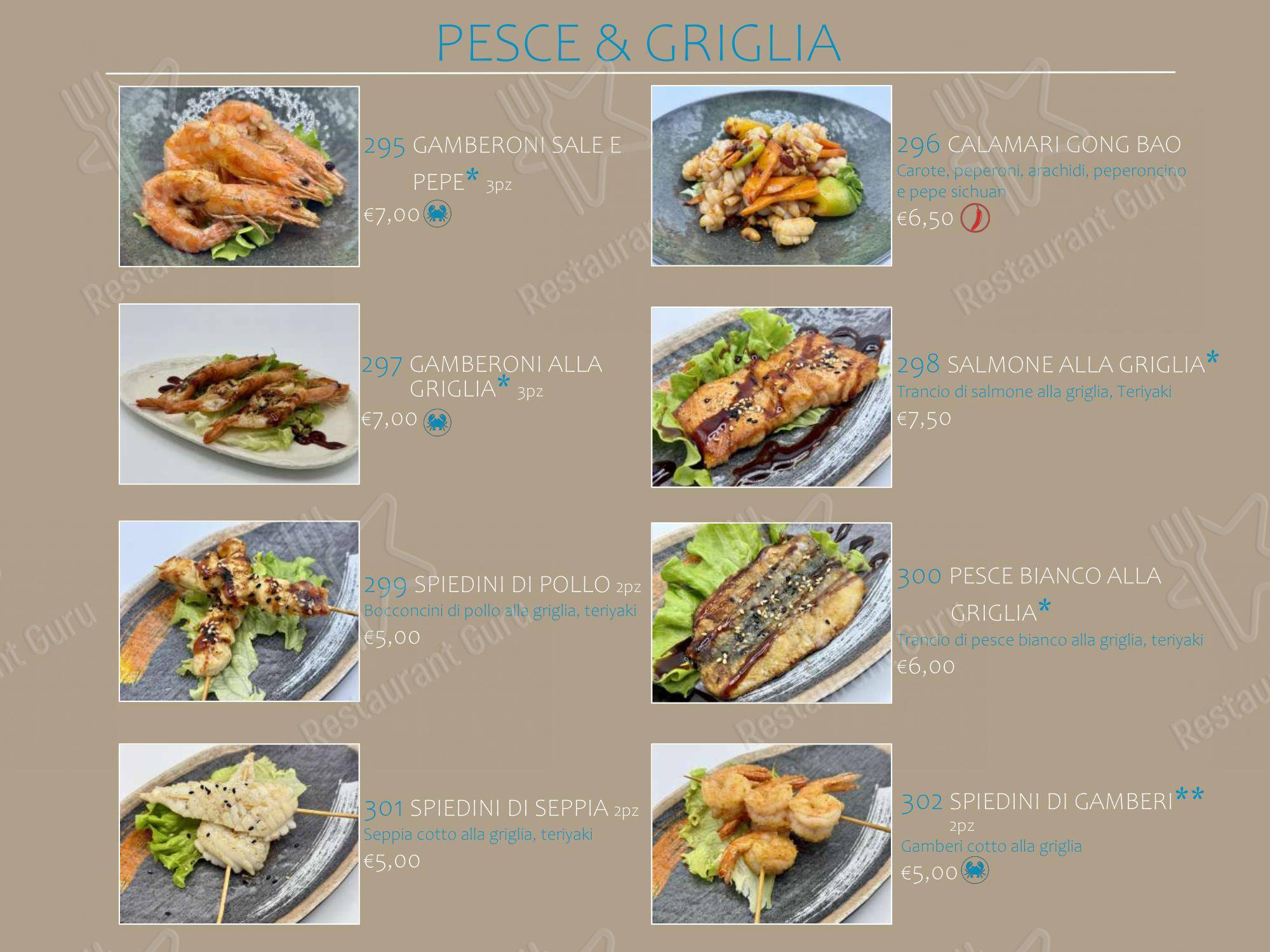 Menu di Ristorante Asia - Menu