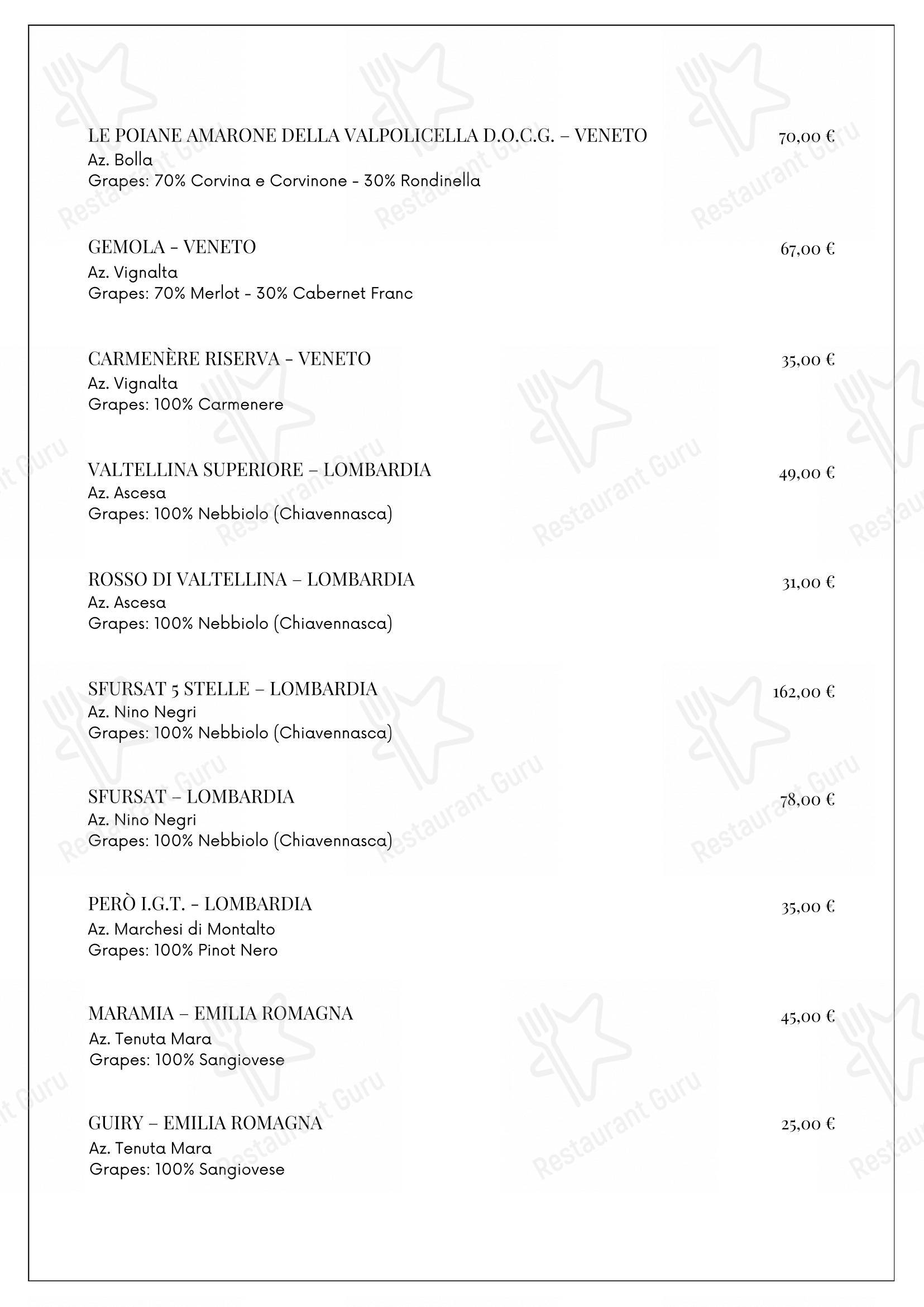 Коктейльная карта per Ristorante Il Castello in Castelvetro di Modena