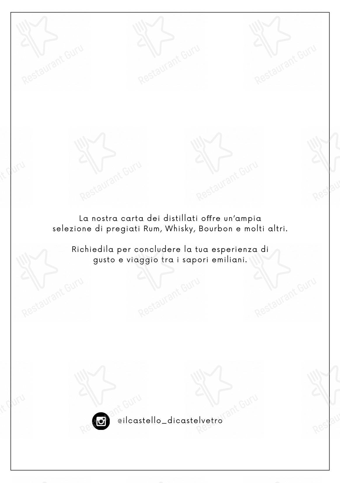 Основное меню per Ristorante Il Castello ristorante