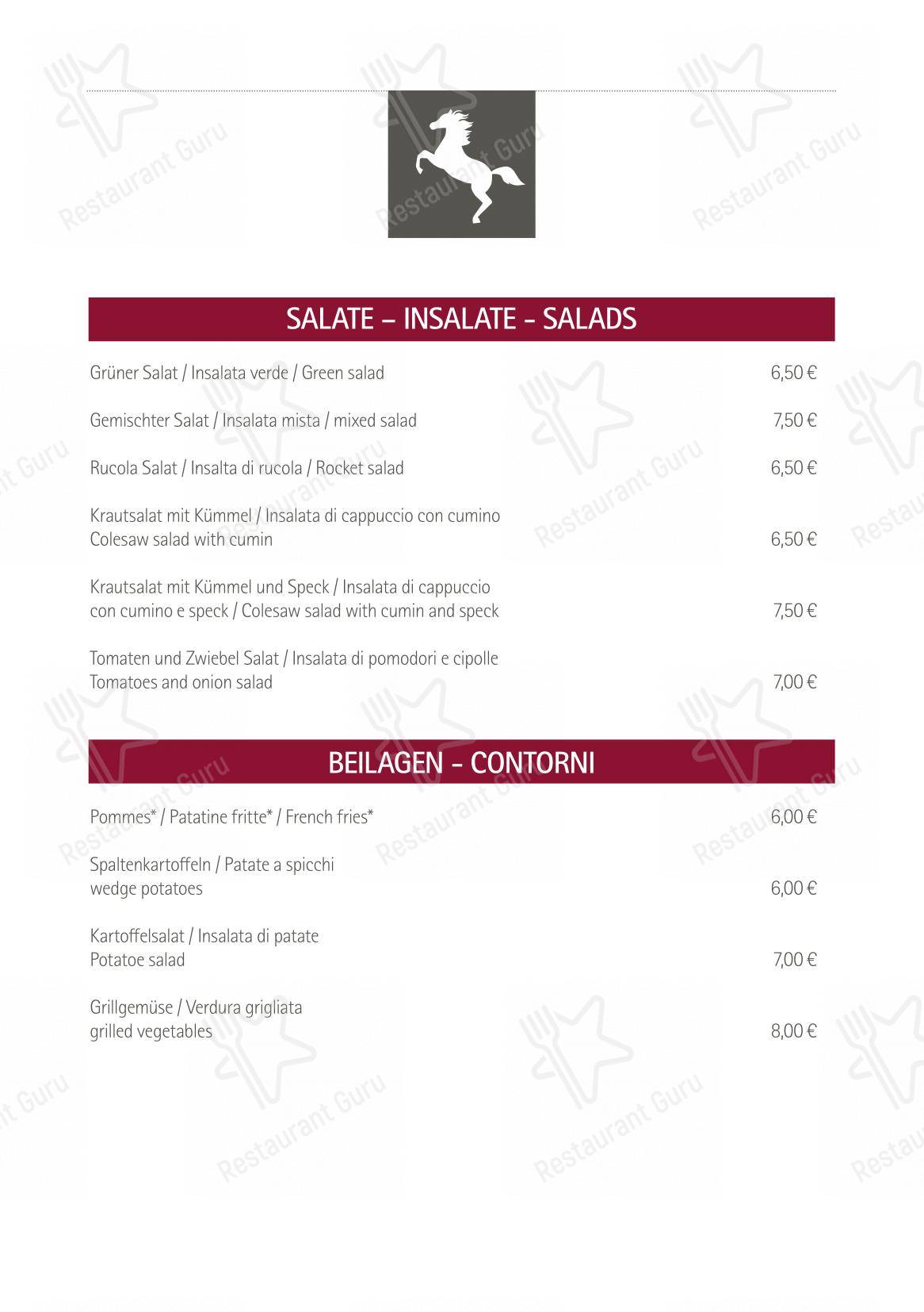 Коктейльная карта per Rössl bianco in Merano