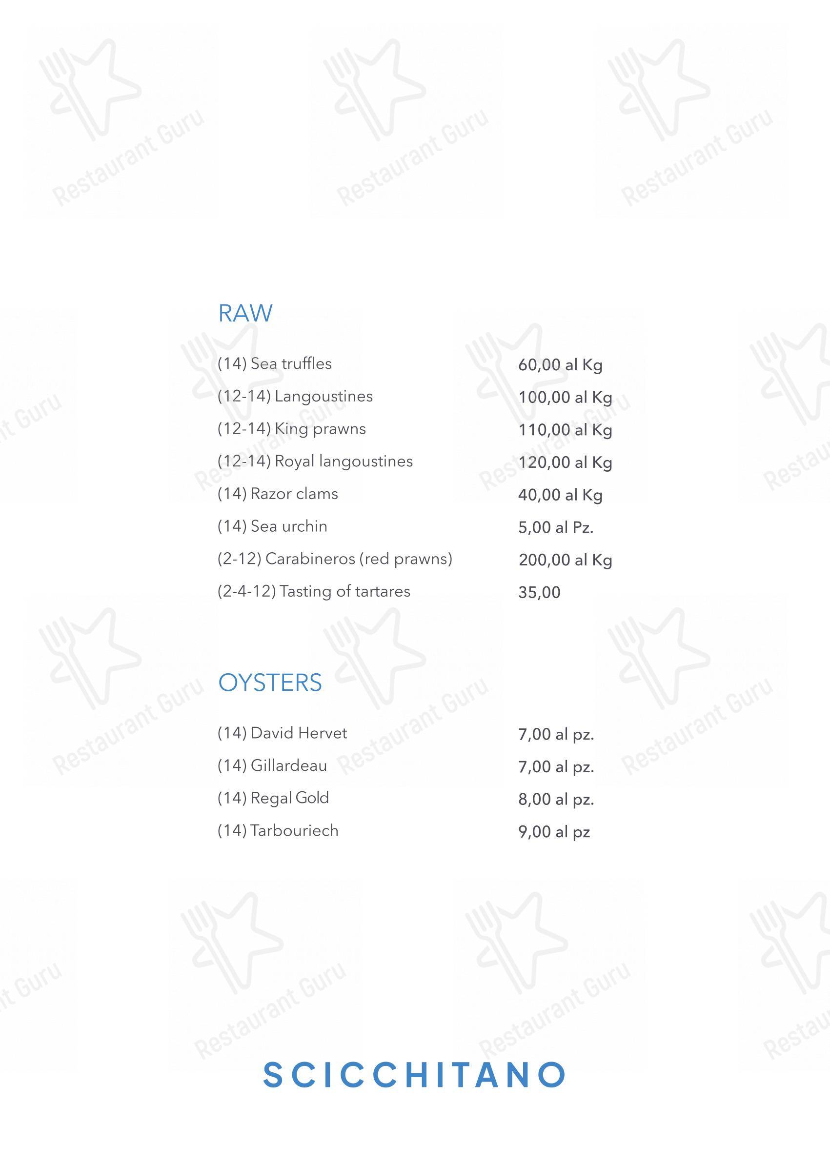 Menu per Scicchitano Ristorante Napoli ristorante