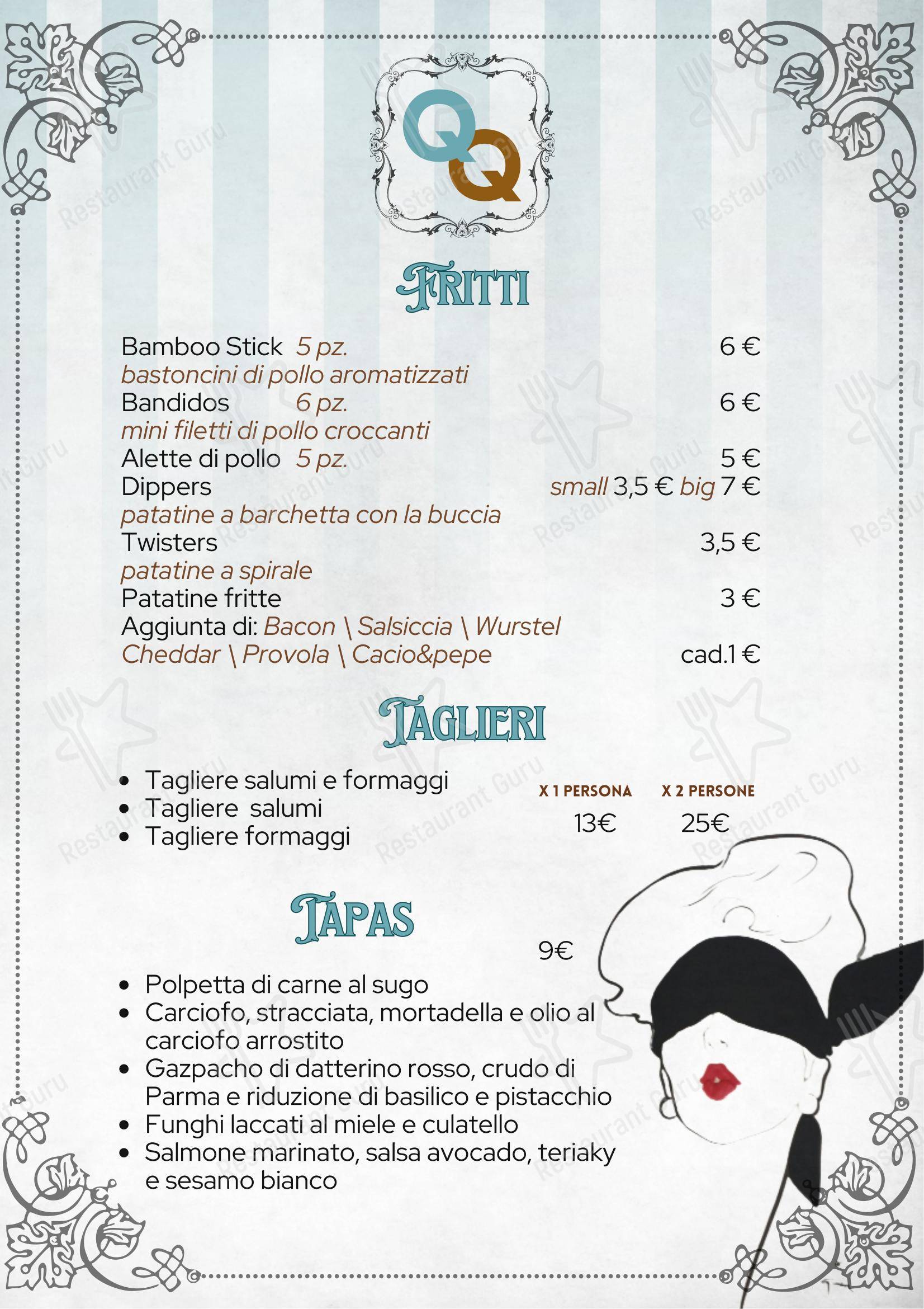Menu di Soqquadro WineBar - Menu