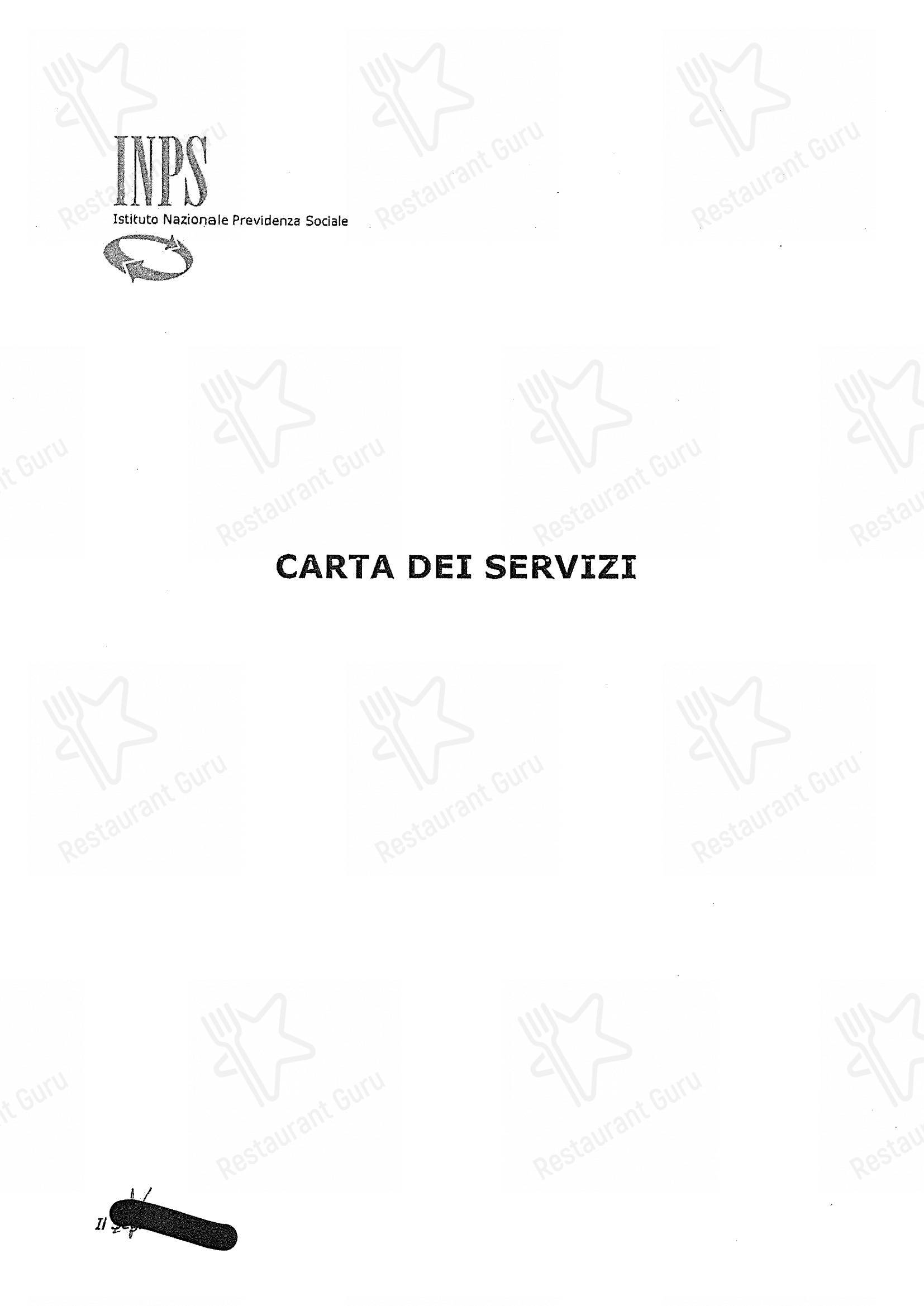 Menu bar per Woods - Centocelle in Roma