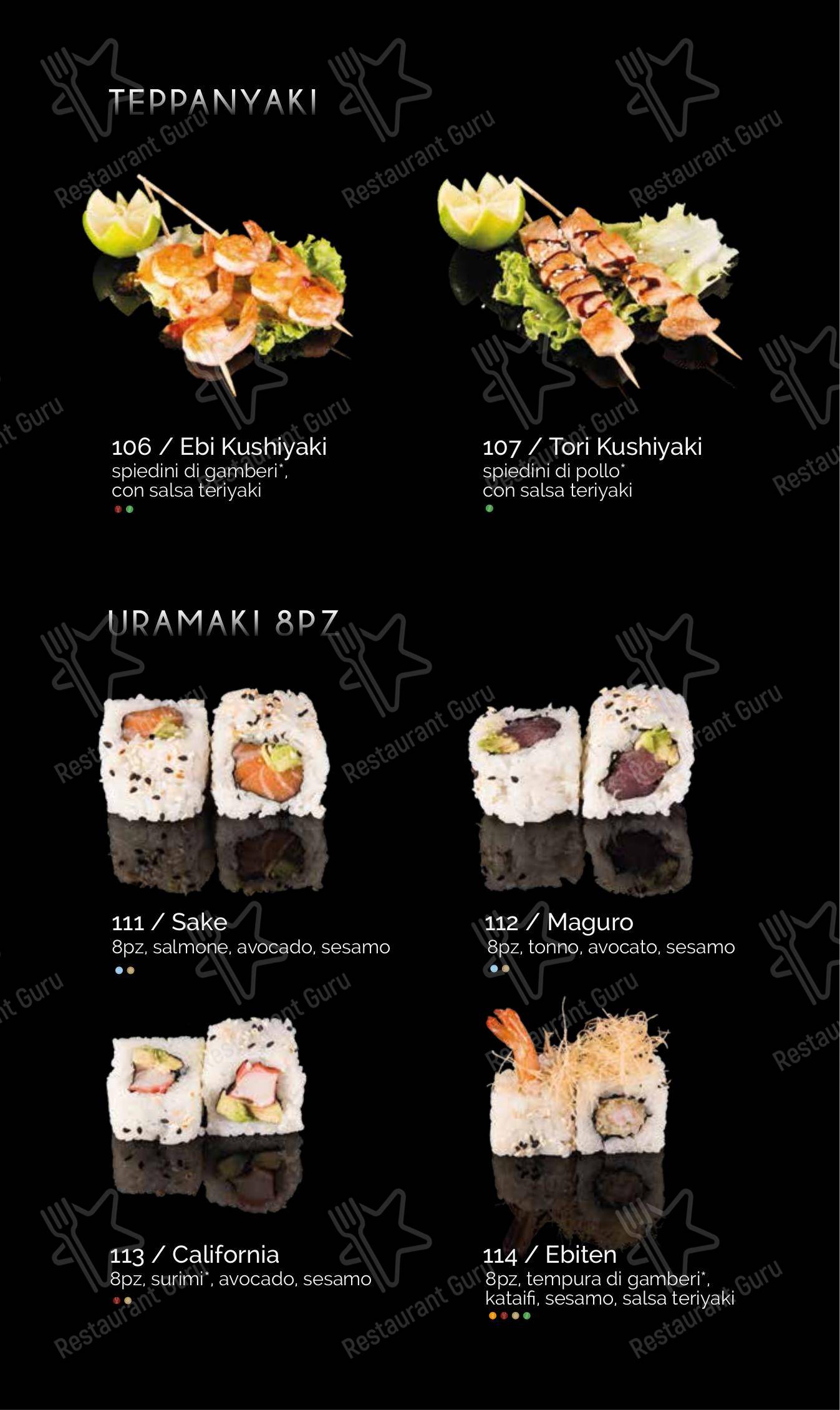 Menu per Xuan ristorante