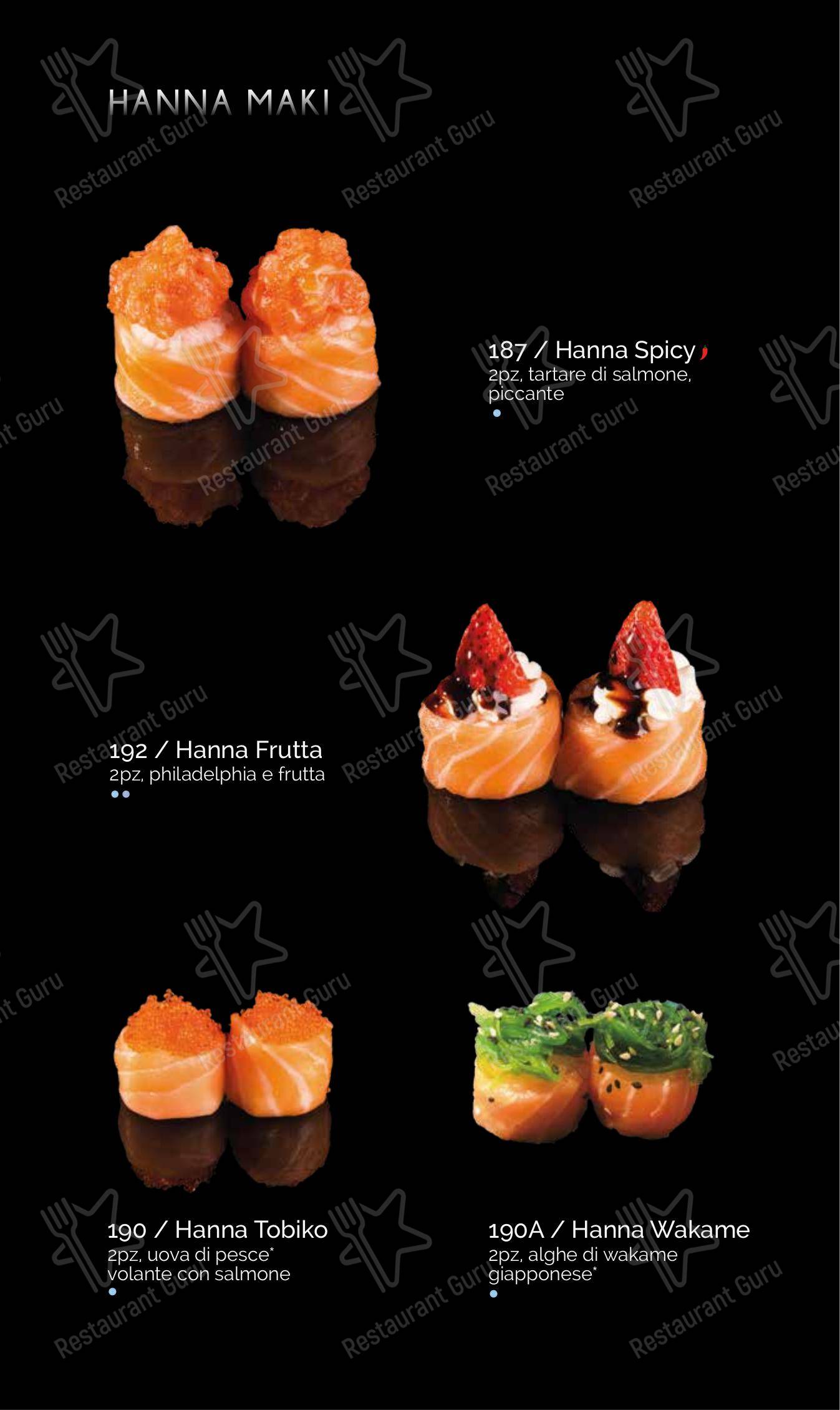Menu per Xuan ristorante
