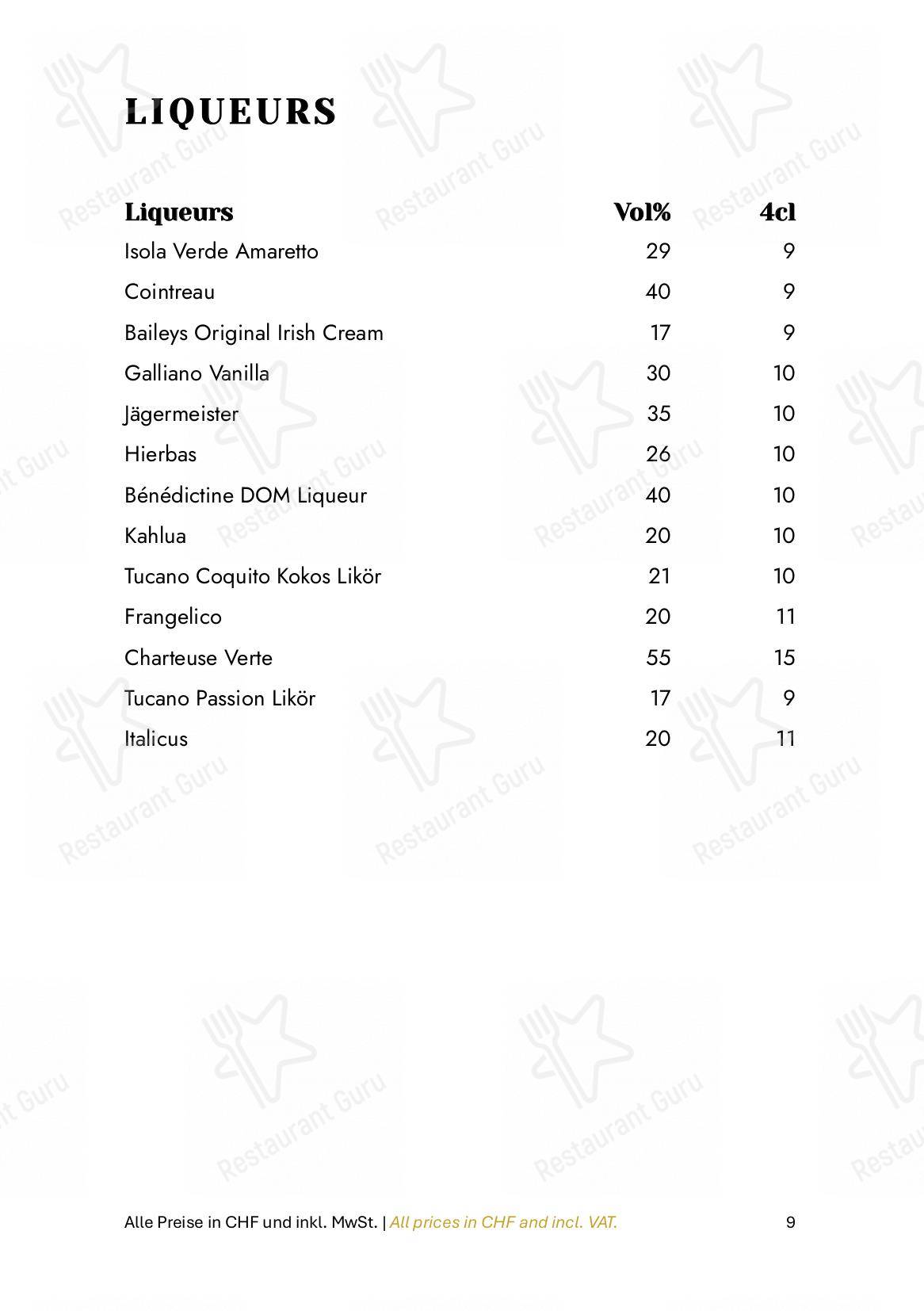 Основное меню per Zum Königstuhl - Schweizer Restaurant in Zürich Niederdorf ristorante