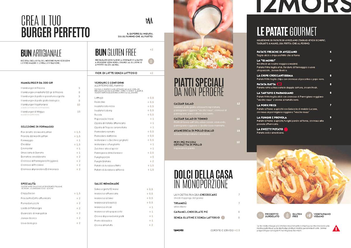 Menu di 12 Morsi - Burger Beef Bar (Napoli) 