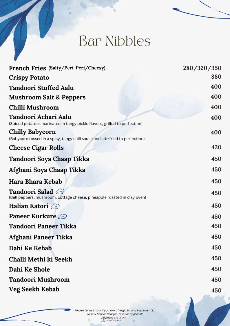 360° - Best cocktail bar & lounge Panoramic Rooftop menu