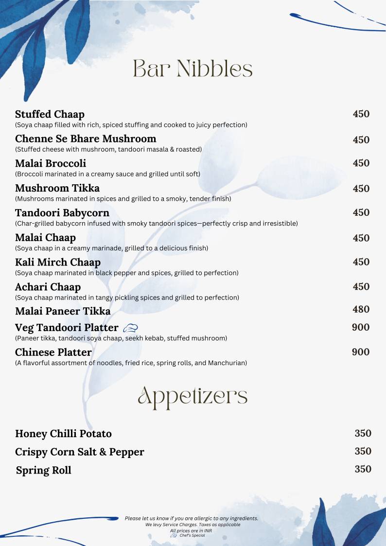 360° - Best cocktail bar & lounge Panoramic Rooftop menu