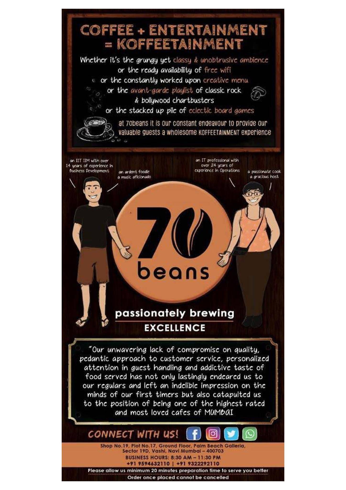 70beans menu