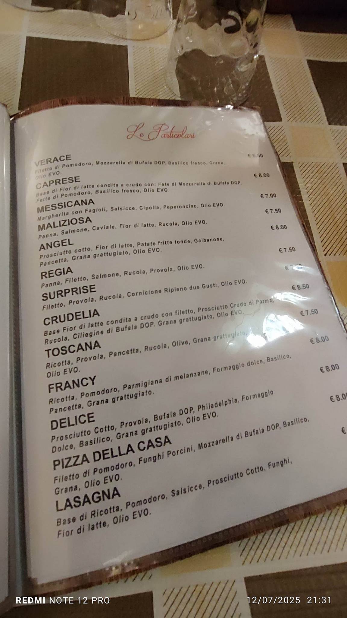 Menu di A tutta pizza 
