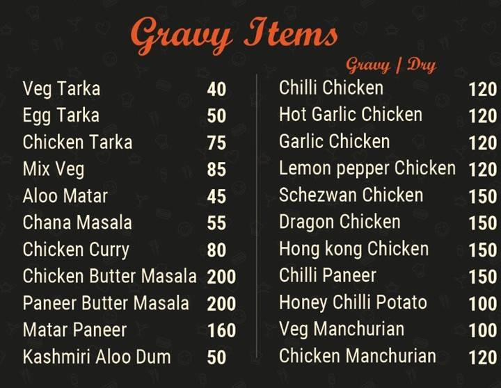 AAROHI'S KITCHEN menu