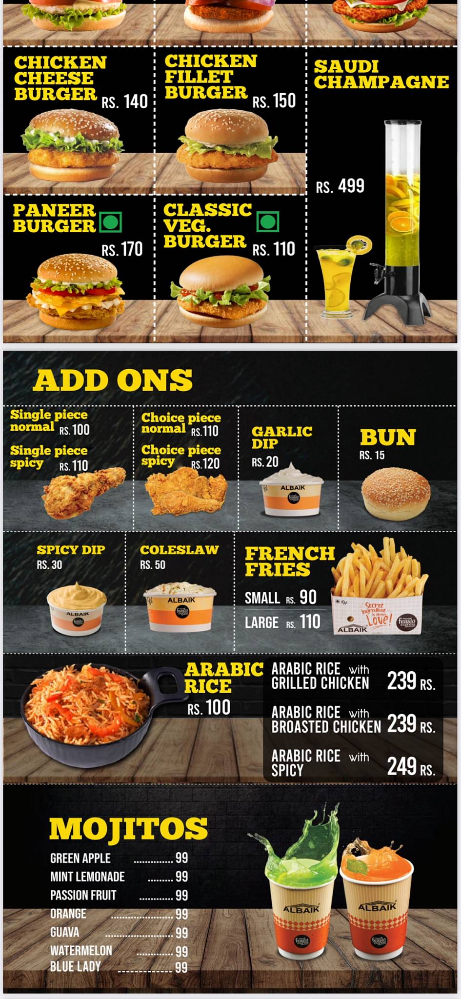ALBAIK FEASTO EXPRESS menu