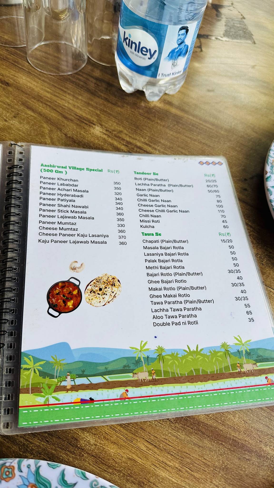 Aashirwad restaurant menu