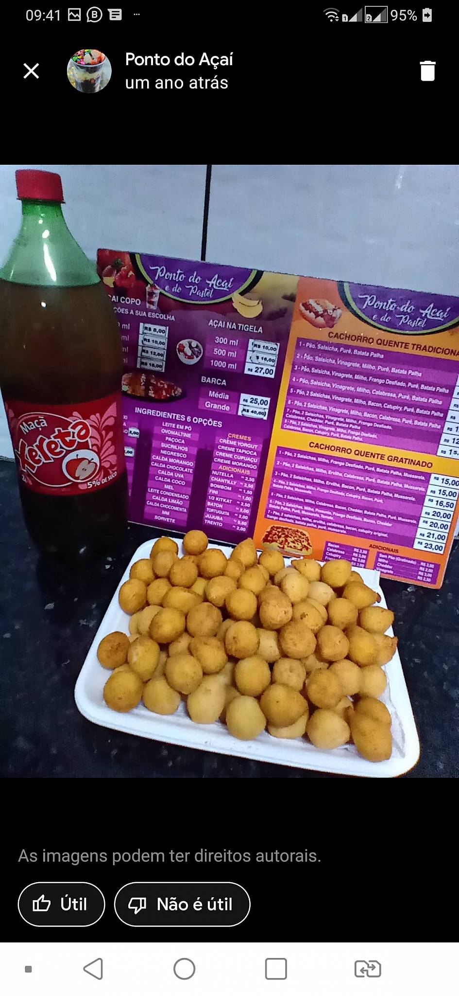 Ponto do Açaí e Dogueria cardápio