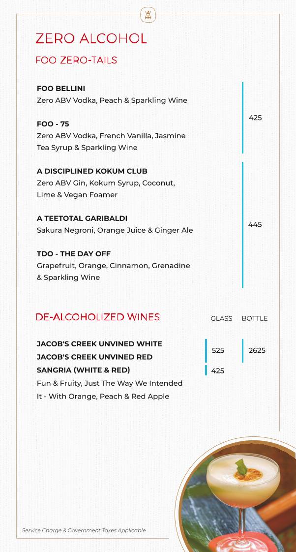 Foo Palladium Ahmedabad menu