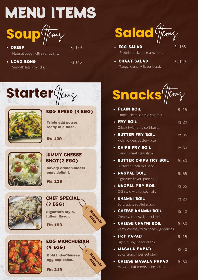 Sonu Egg World - Best Egg Restaurant menu