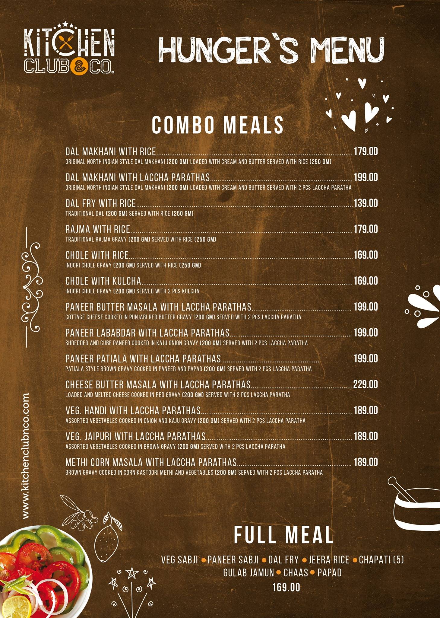 Kitchen Club & Co. menu