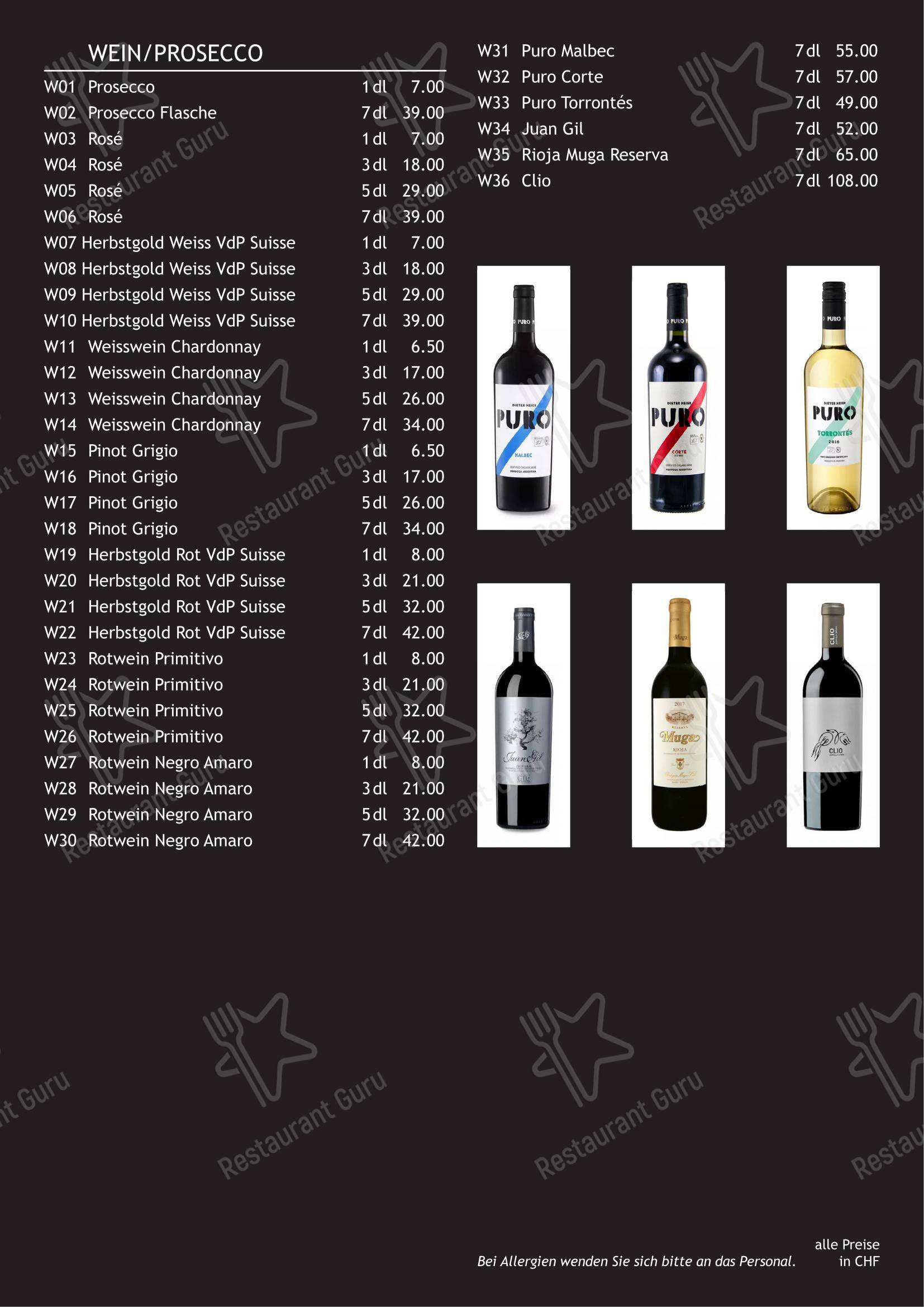 Akama Tibetisches Restaurant in San Gallo - Menu