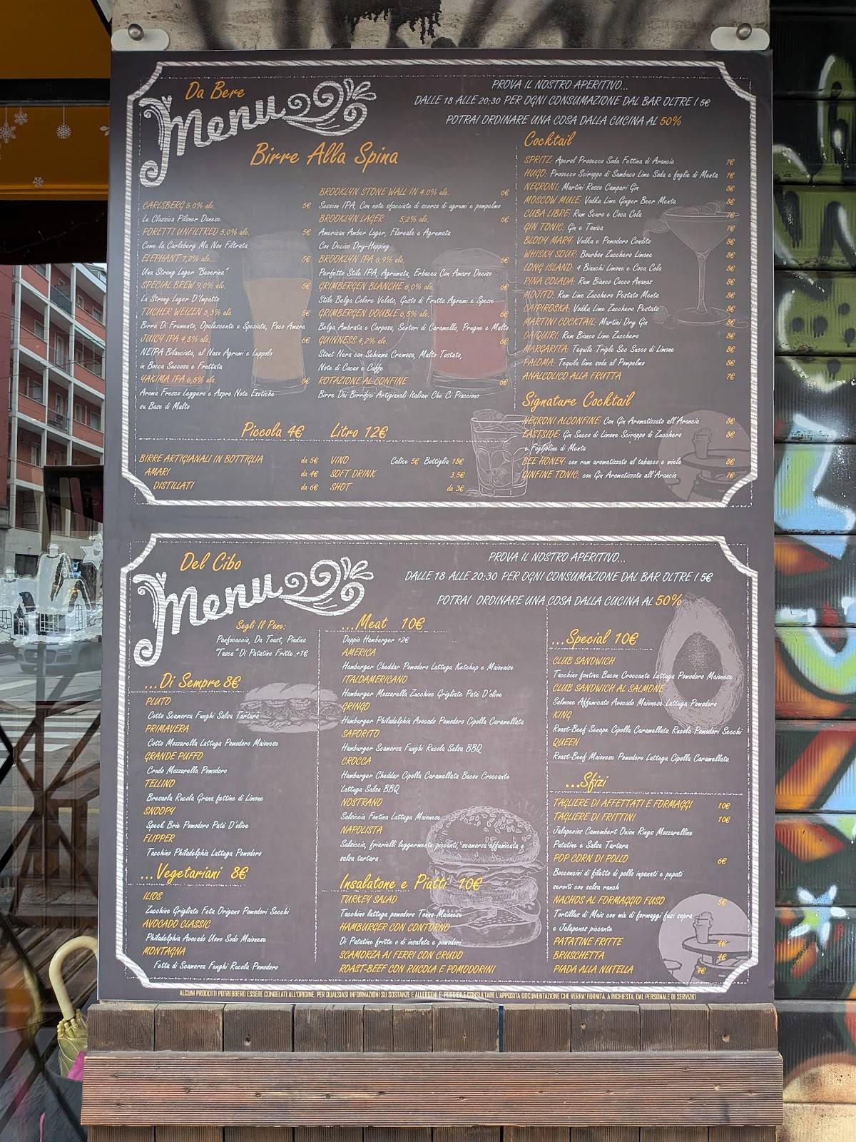 Menu di Al Confine 