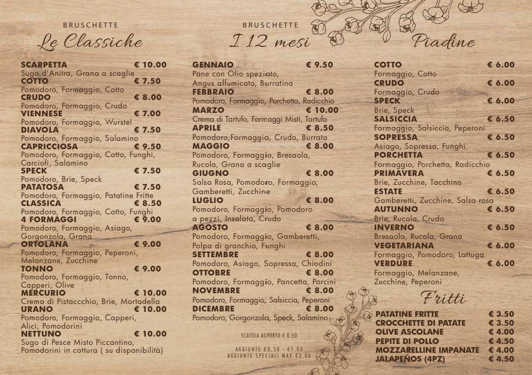 Menu di Al Breda - Bruschetteria 