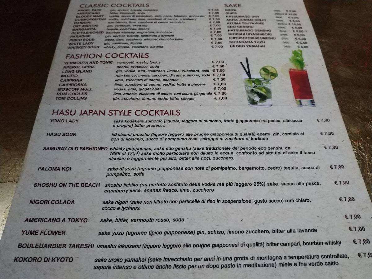 Menu de Hasu