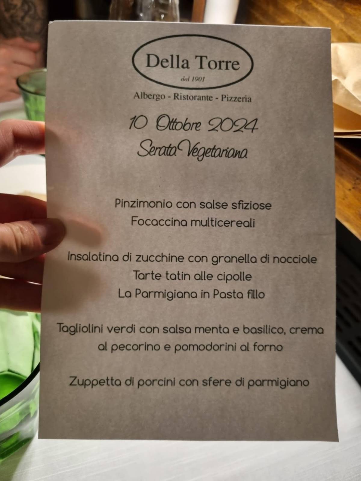 Menu di Albergo Ristorante Della Torre 