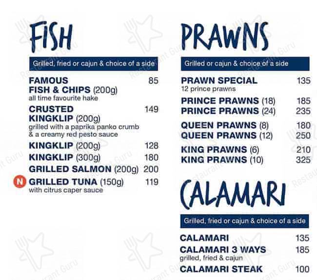 Menu de Ocean Basket Mall of the South