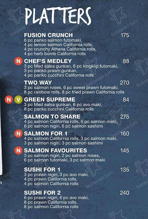 Menu de Ocean Basket Mall of the South