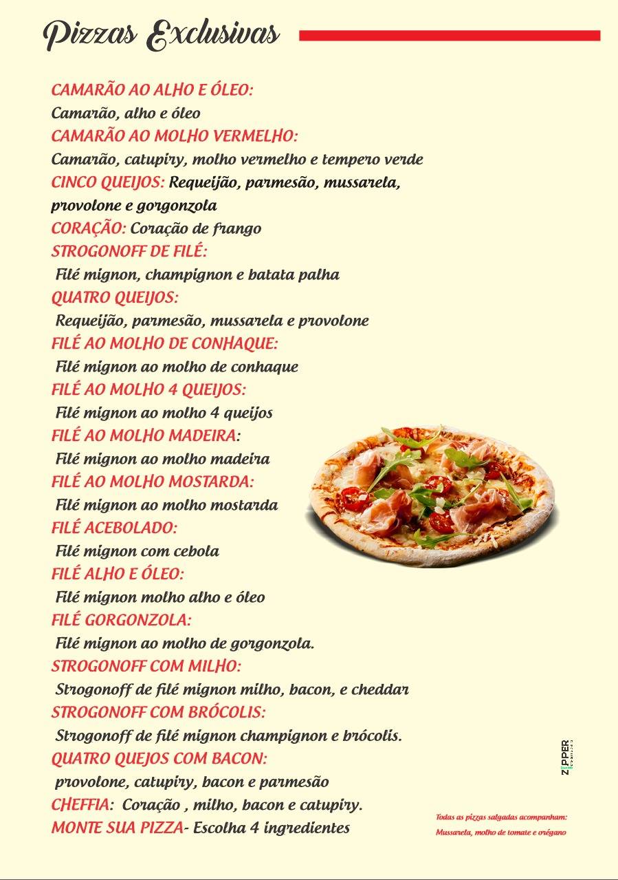 Albino's Pizzaria cardápio