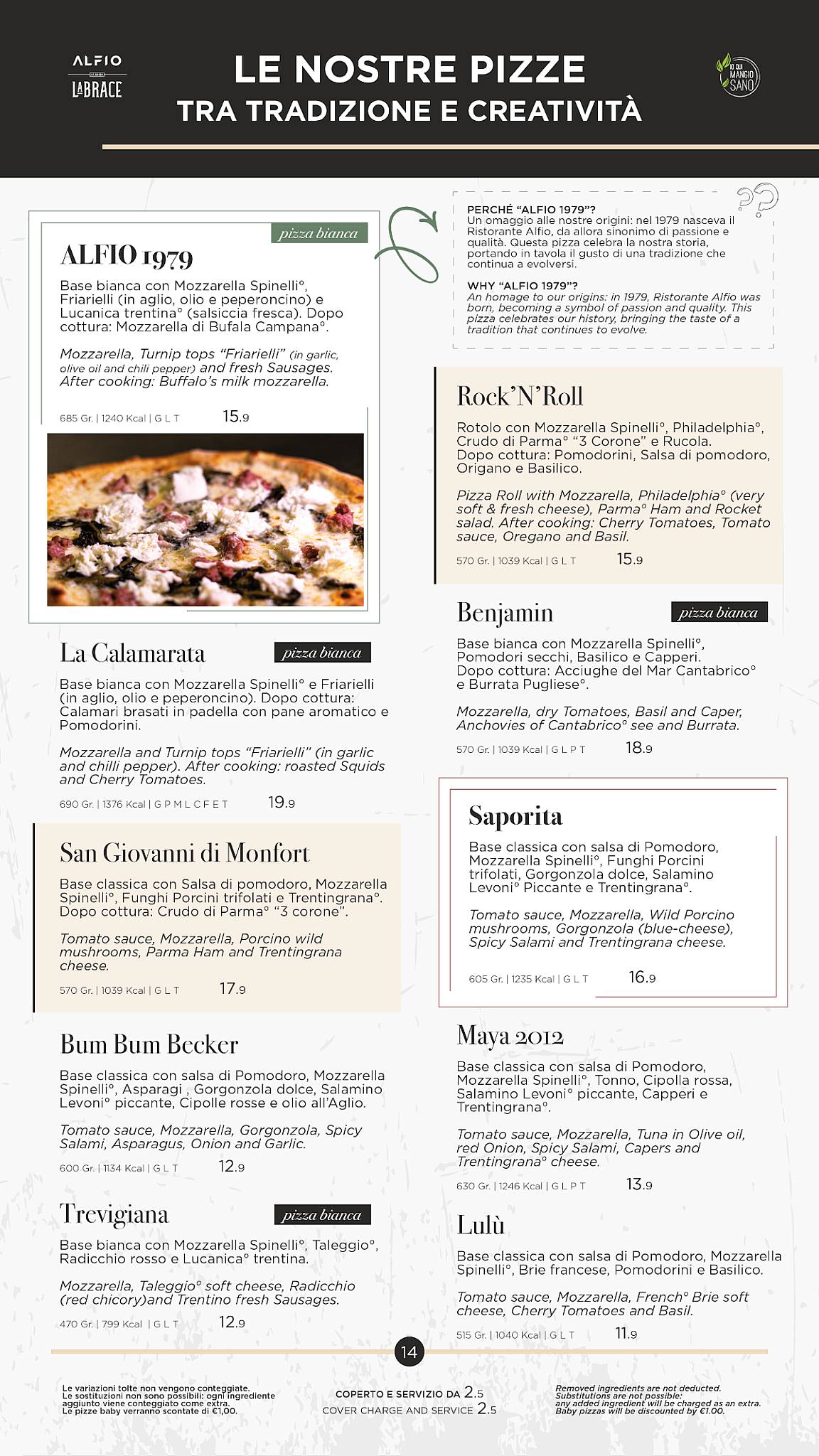 Menu di ALFIO Ristorante Pizzeria Bar 