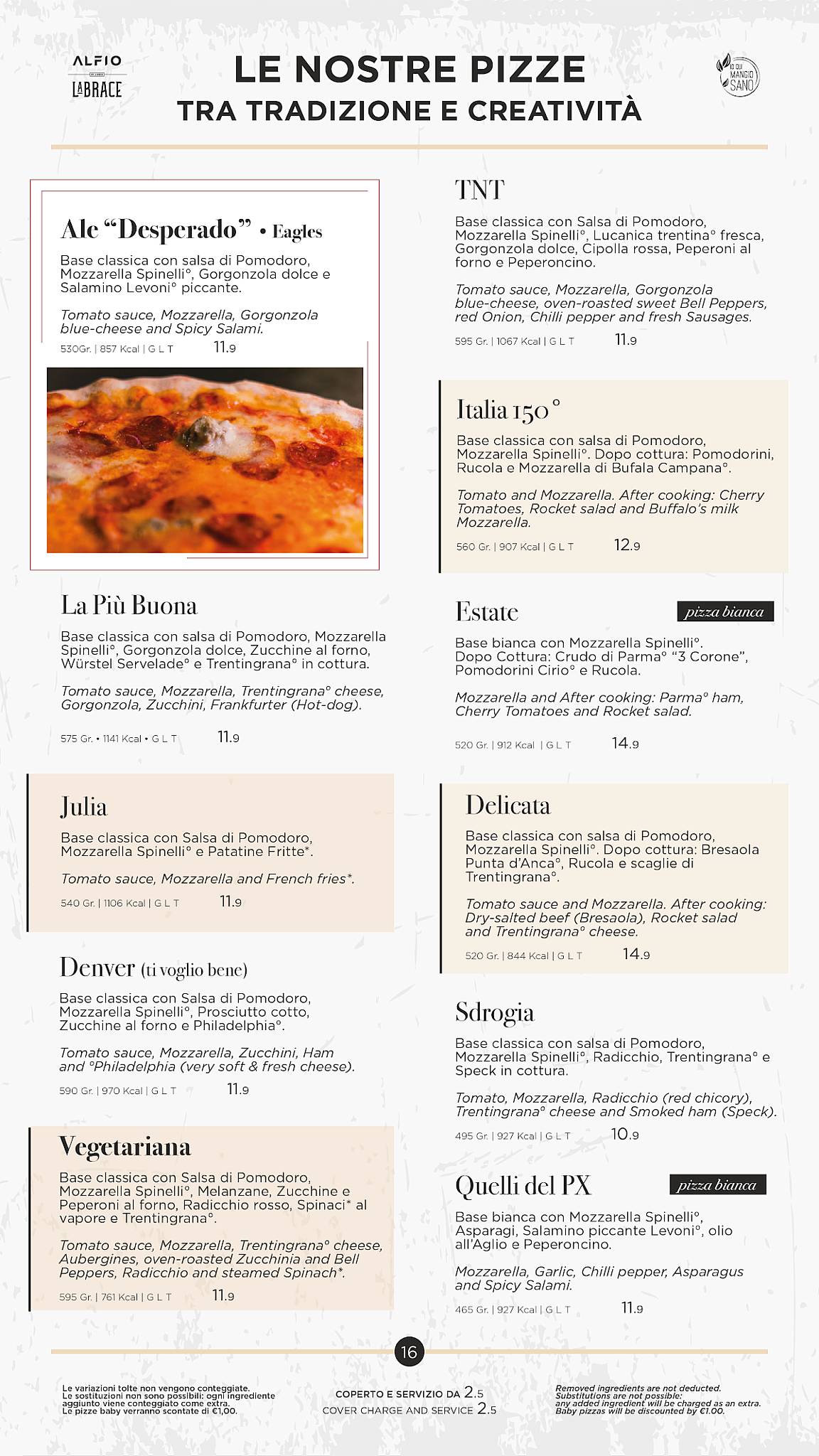Menu di ALFIO Ristorante Pizzeria Bar 