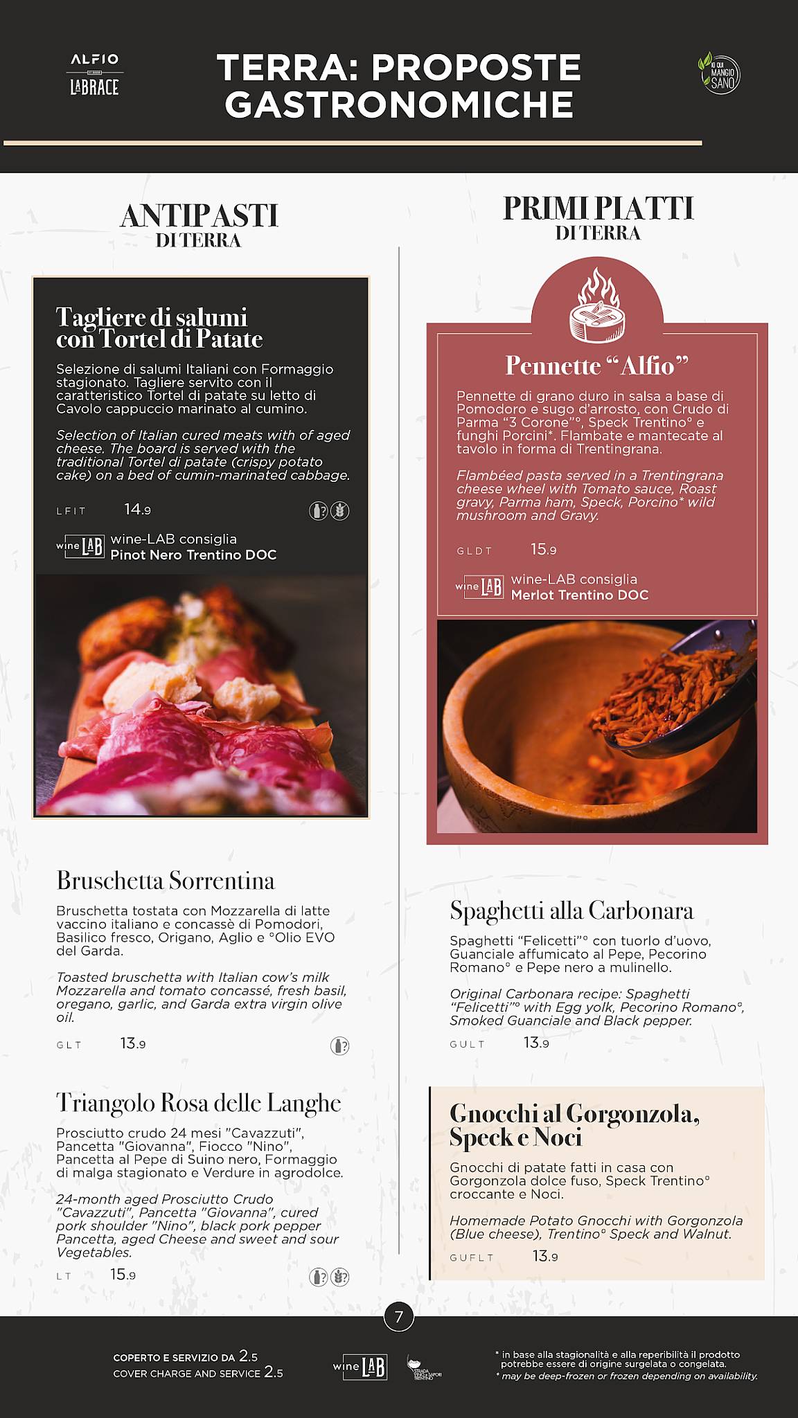 Menu di ALFIO Ristorante Pizzeria Bar 