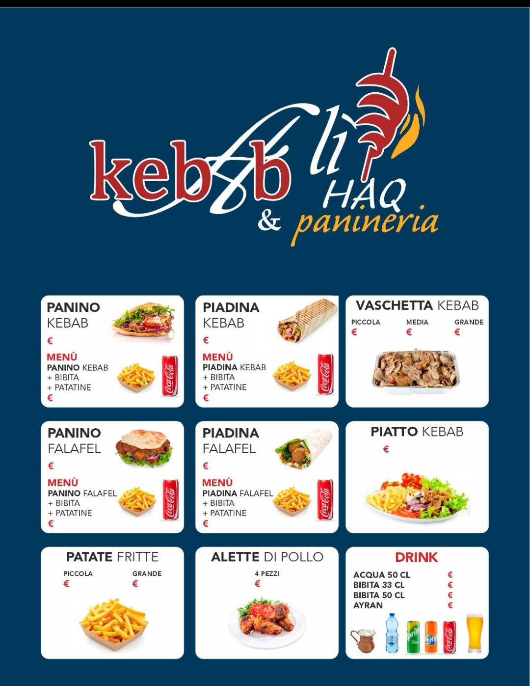 Menu di Ali HAQ Kebab & Panini 