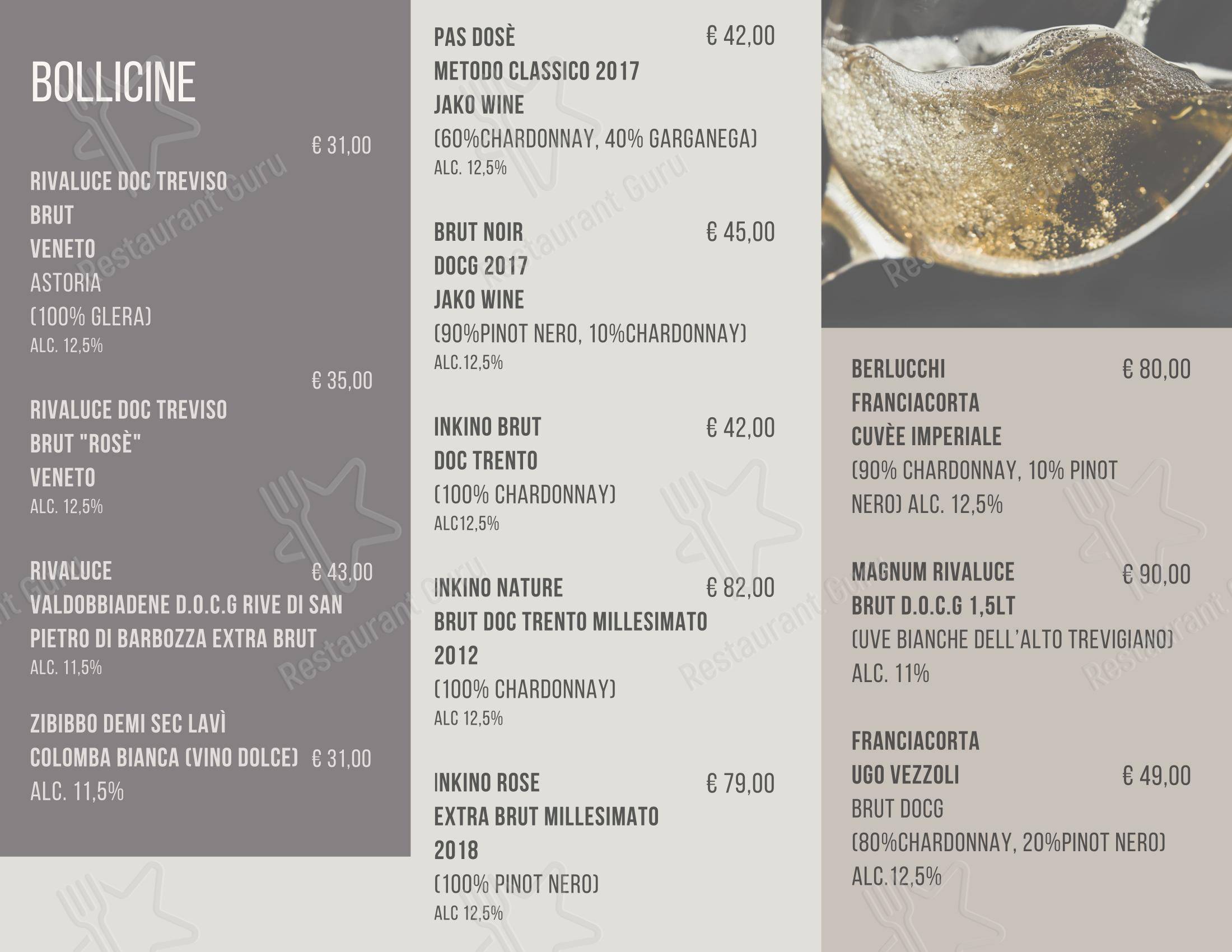AllEur - Caffè e cucina in Roma - Menu bar