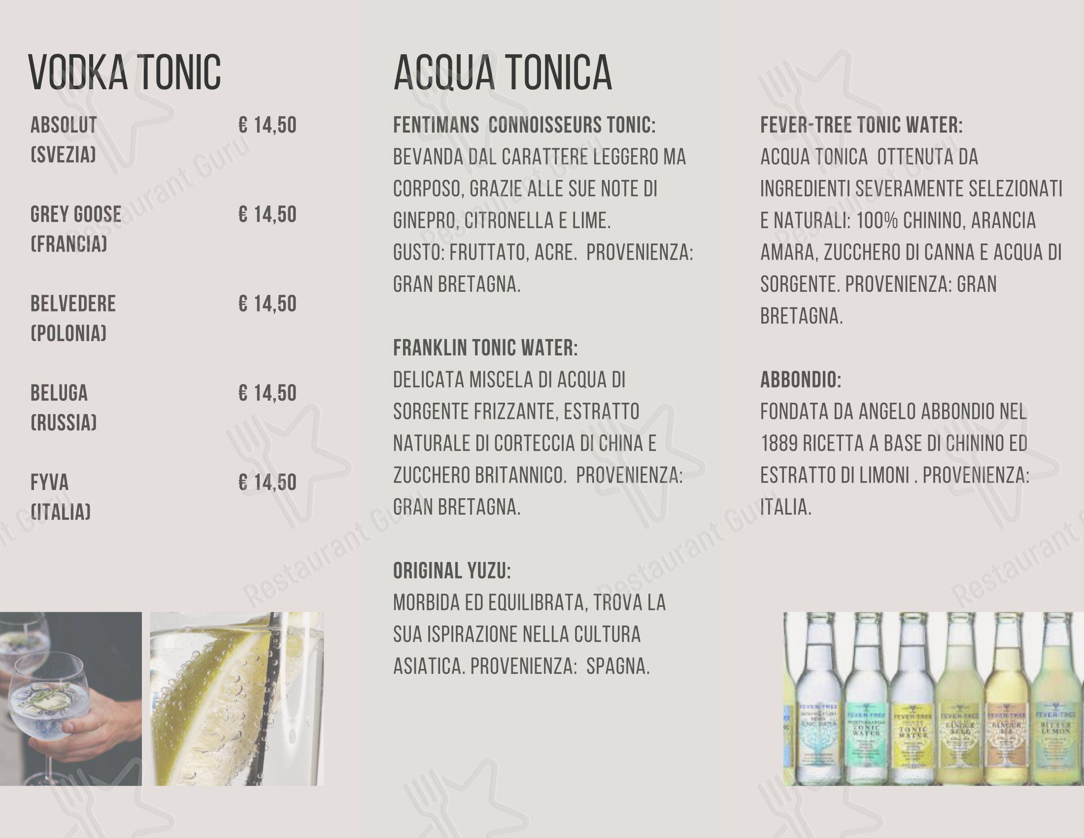 Menu di AllEur - Caffè e cucina - Menu bar
