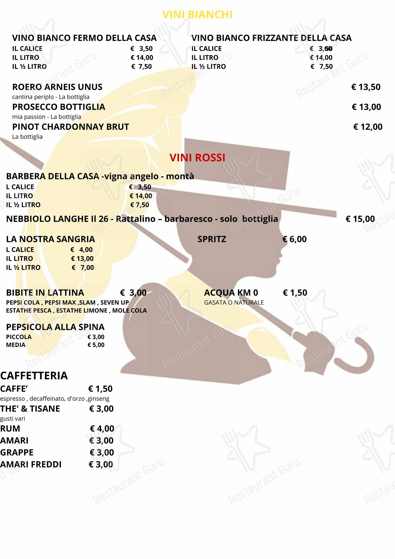 Allantè in Rivalta di Torino - Menu