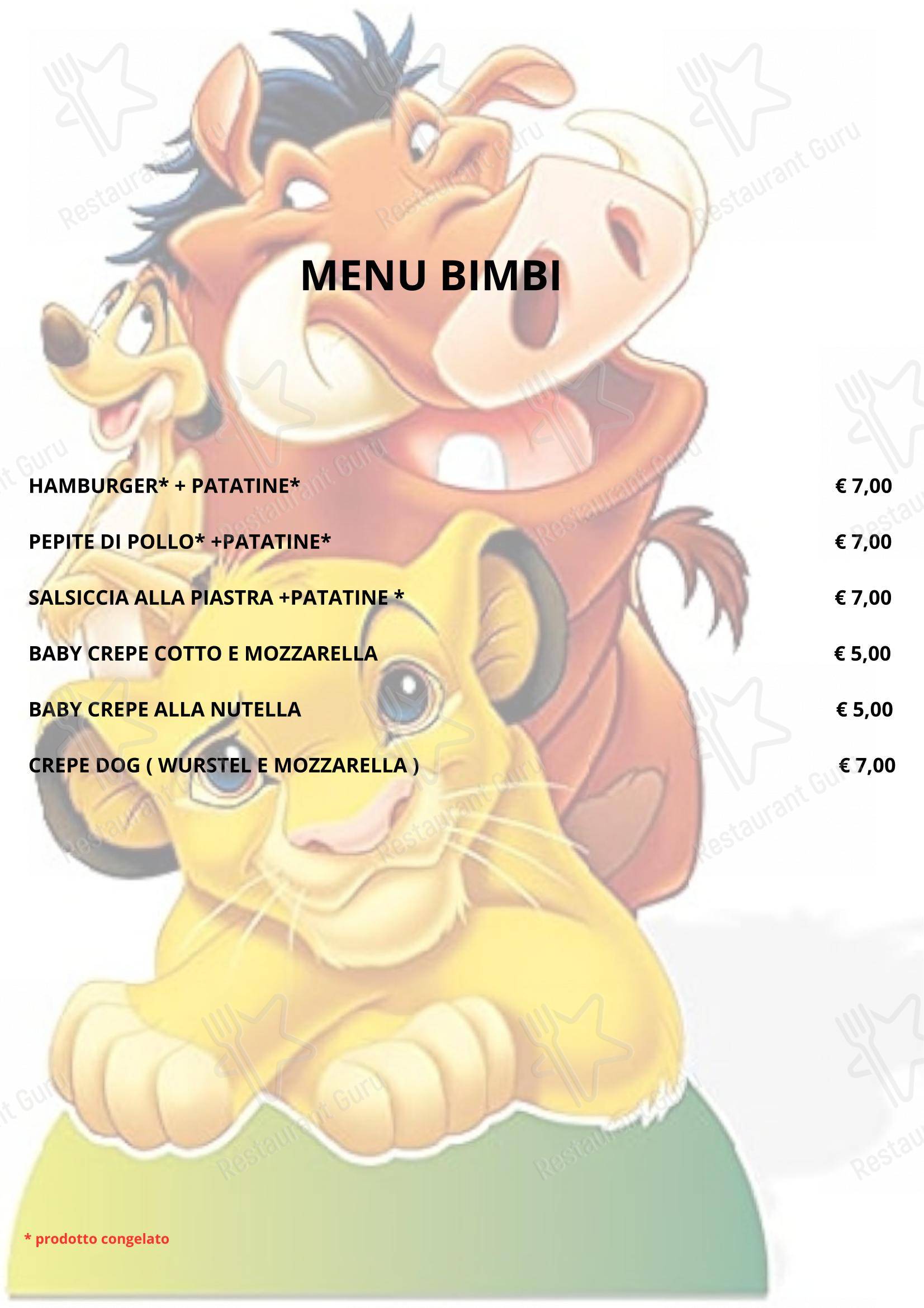 Menu per Allantè ristorante