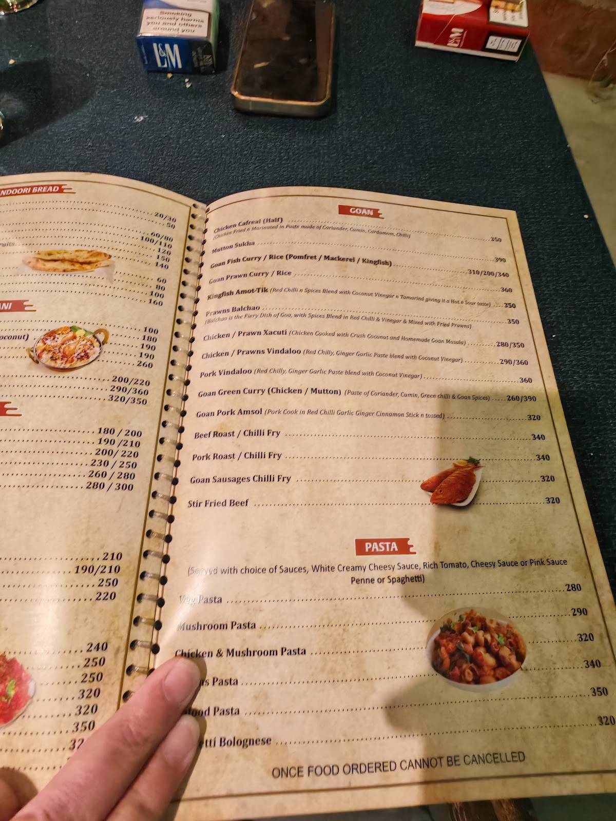 Alora Spice menu