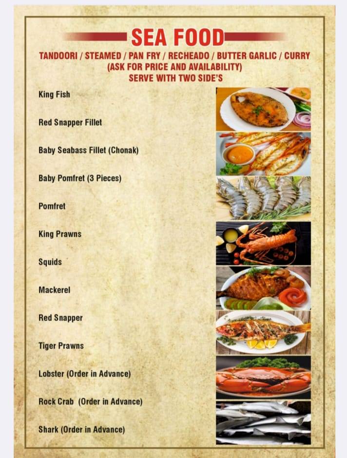 Alora Spice menu