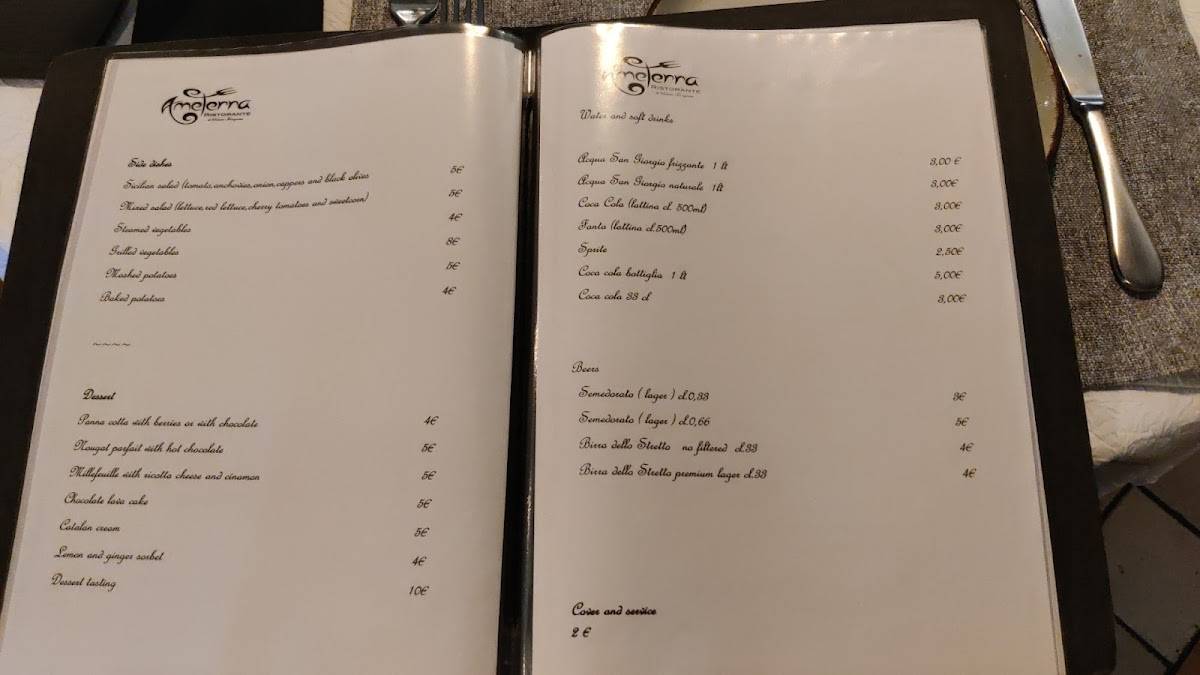 Menu di Ameterra 