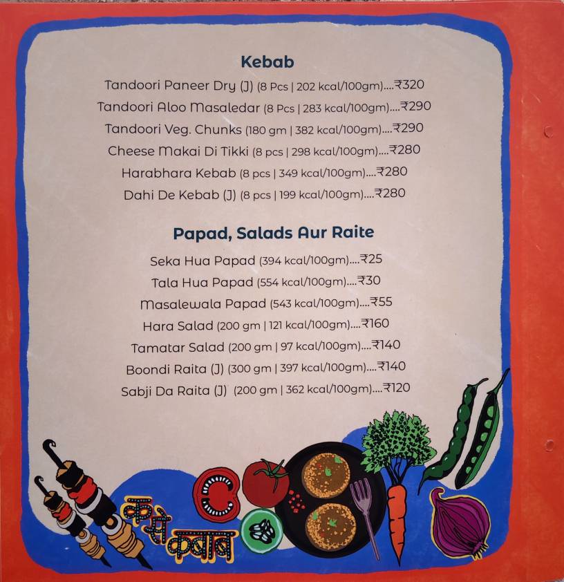 Jassi De Parathe menu