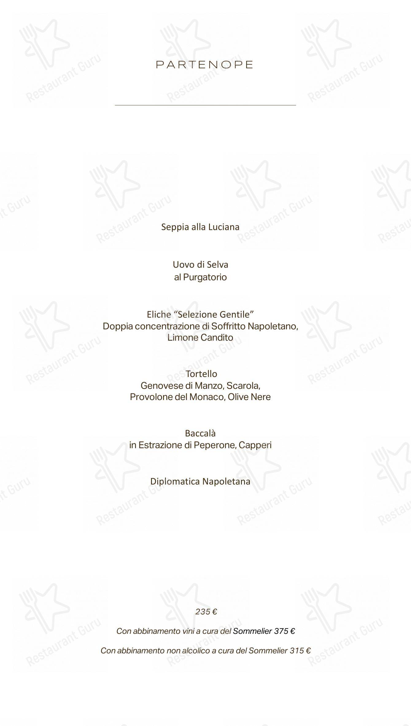 Menu di Andrea Aprea Ristorante - Menu