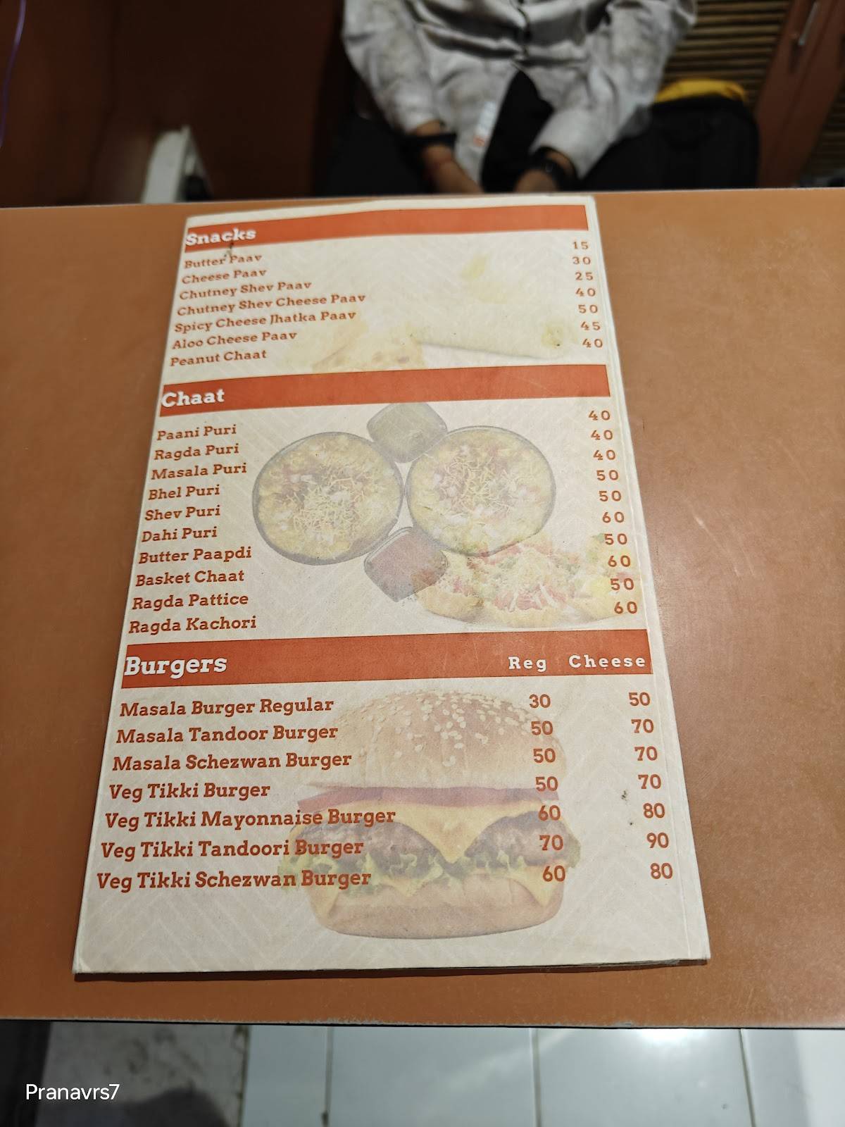 Rajubhai Dabeliwale menu