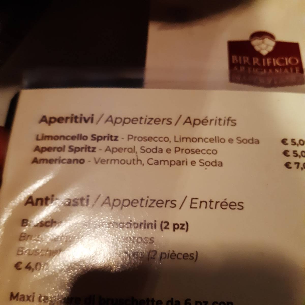 Menu di Antica Trattoria del Nilo - Spaccanapoli 