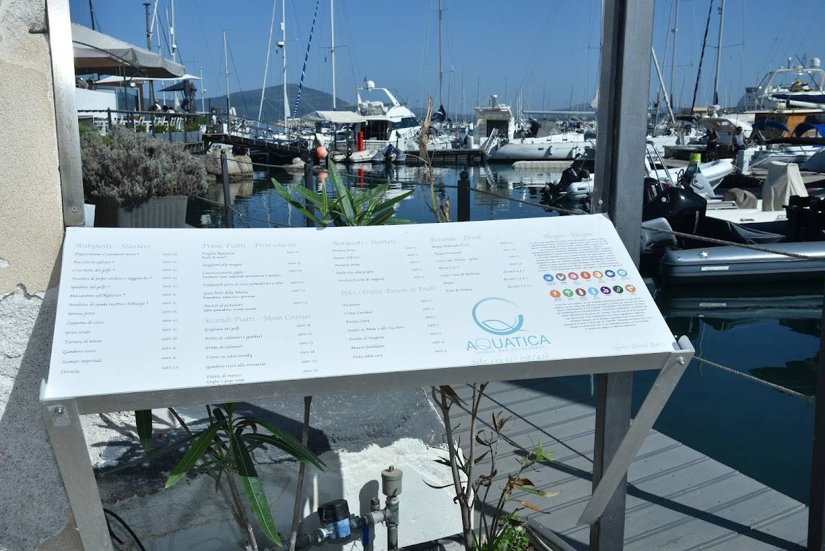 Menu di Aquatica Restaurant Alghero 