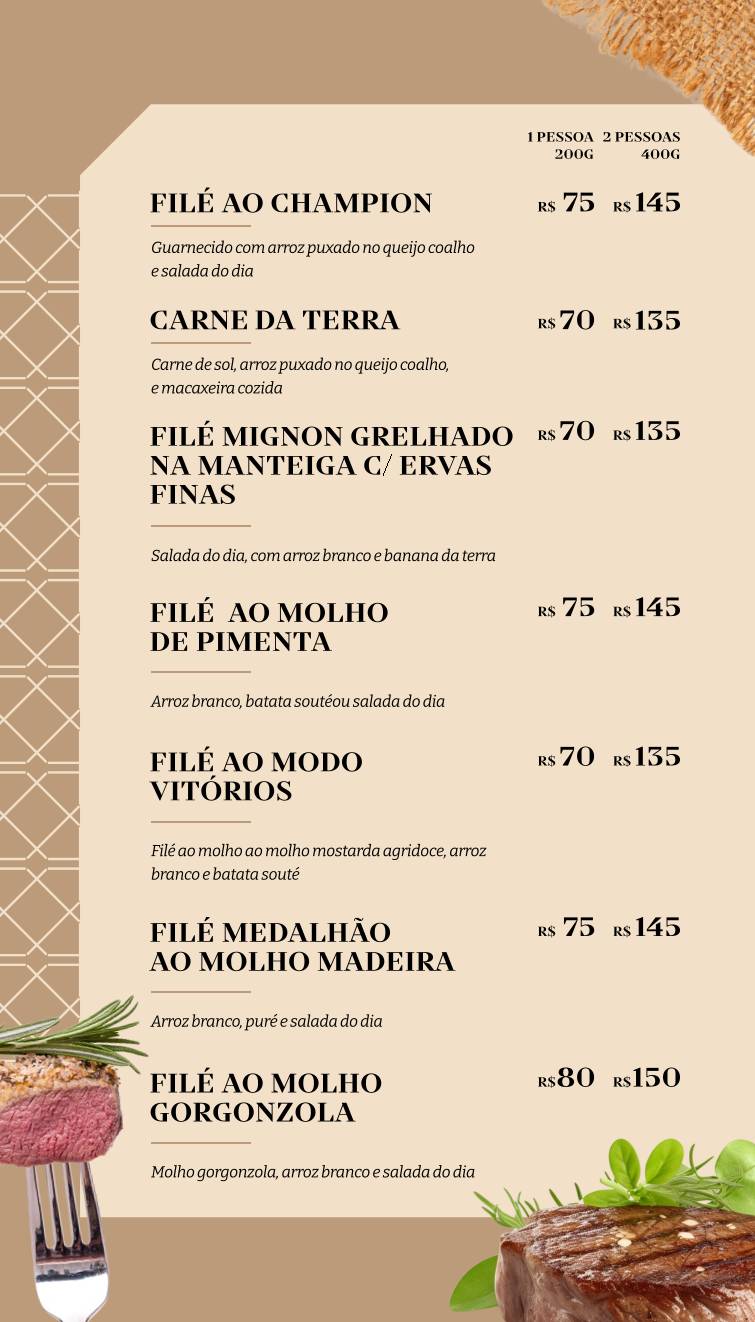 Vitório's Lounge cardápio